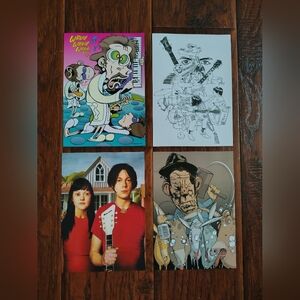 Vintage Y2K jumbo musical artist post cards bundle of 4
